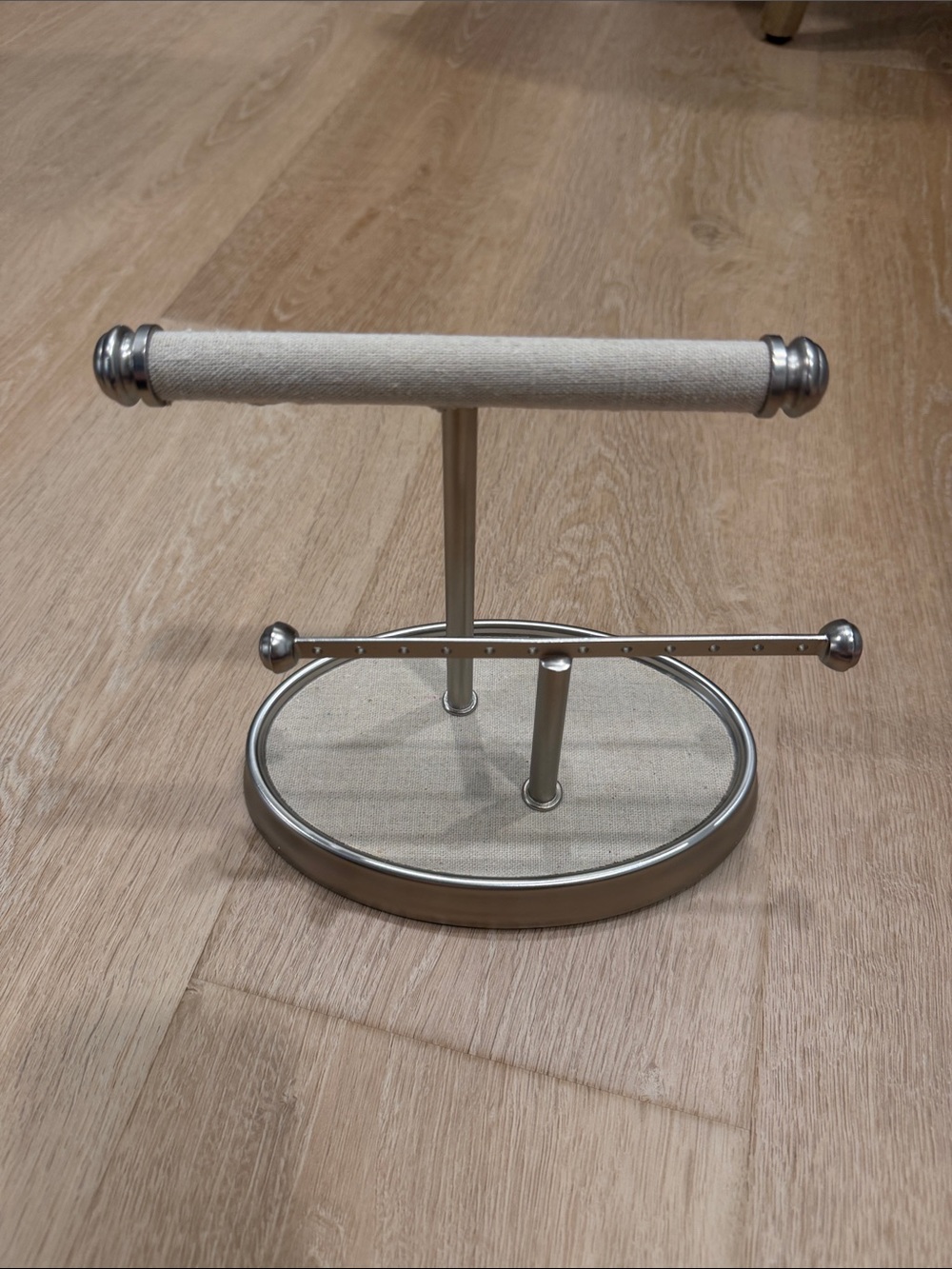 LOFT linen and silver Jewelry & Accessory Stand Base